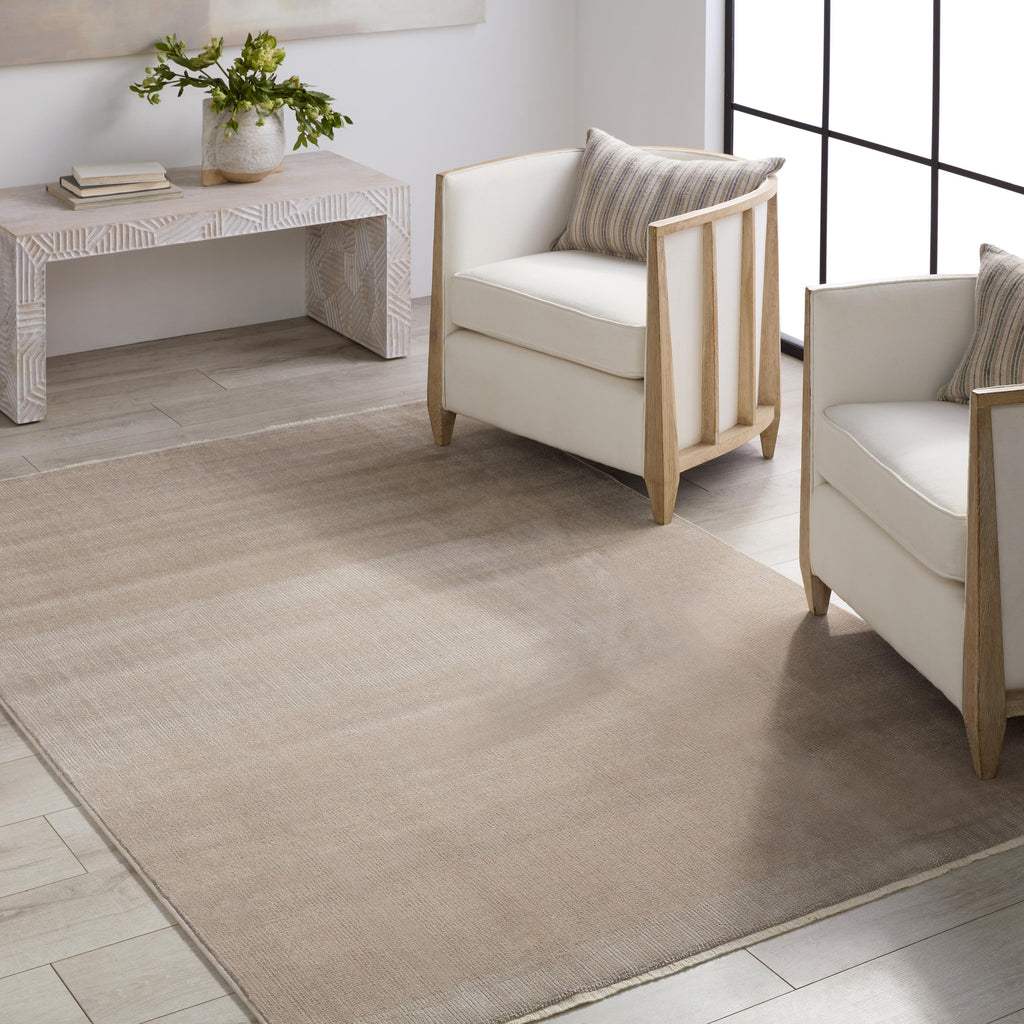 Jaipur Living Alva Solid Taupe/ Light Gray Area Rug (7'10"X10'10")