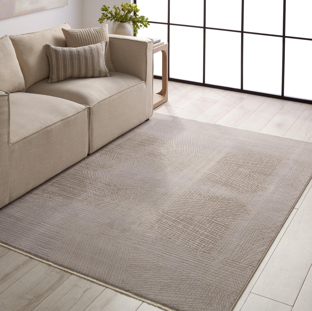 Jaipur Living Sayer Geometric Gray/ Taupe Area Rug (7'10"X10'10")