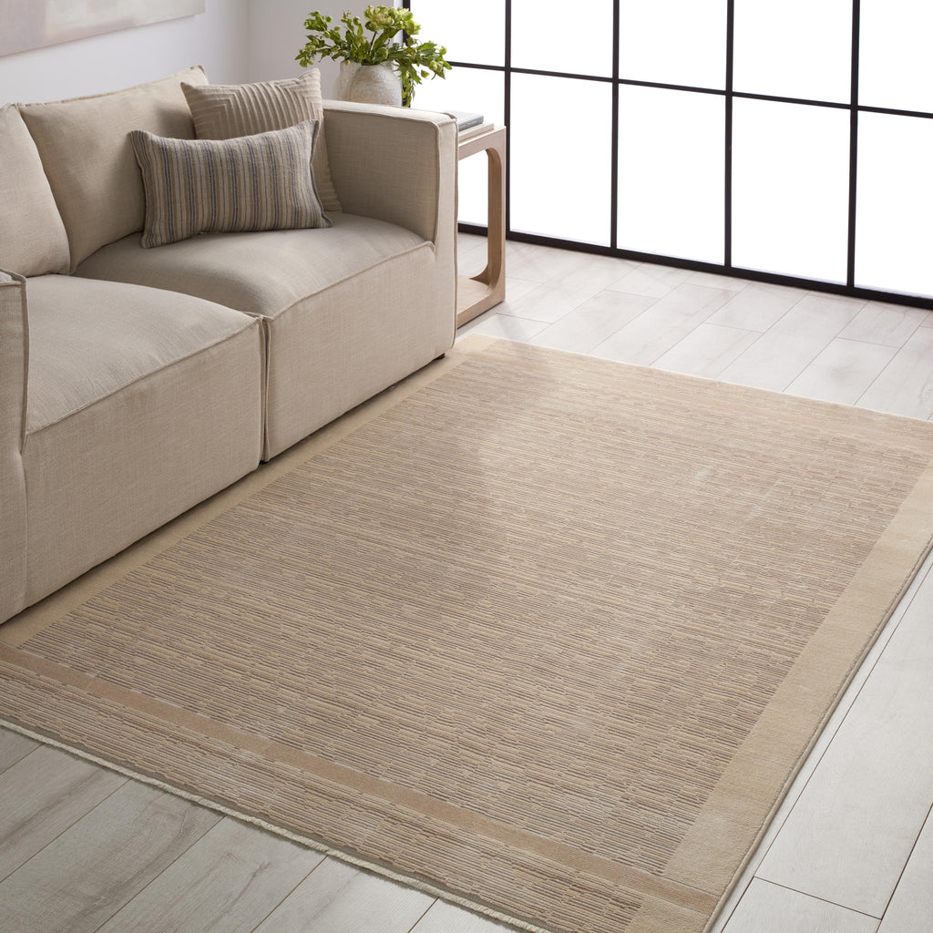 Jaipur Living Linus Tribal Cream/ Light Taupe Area Rug (9'6"X12'6")