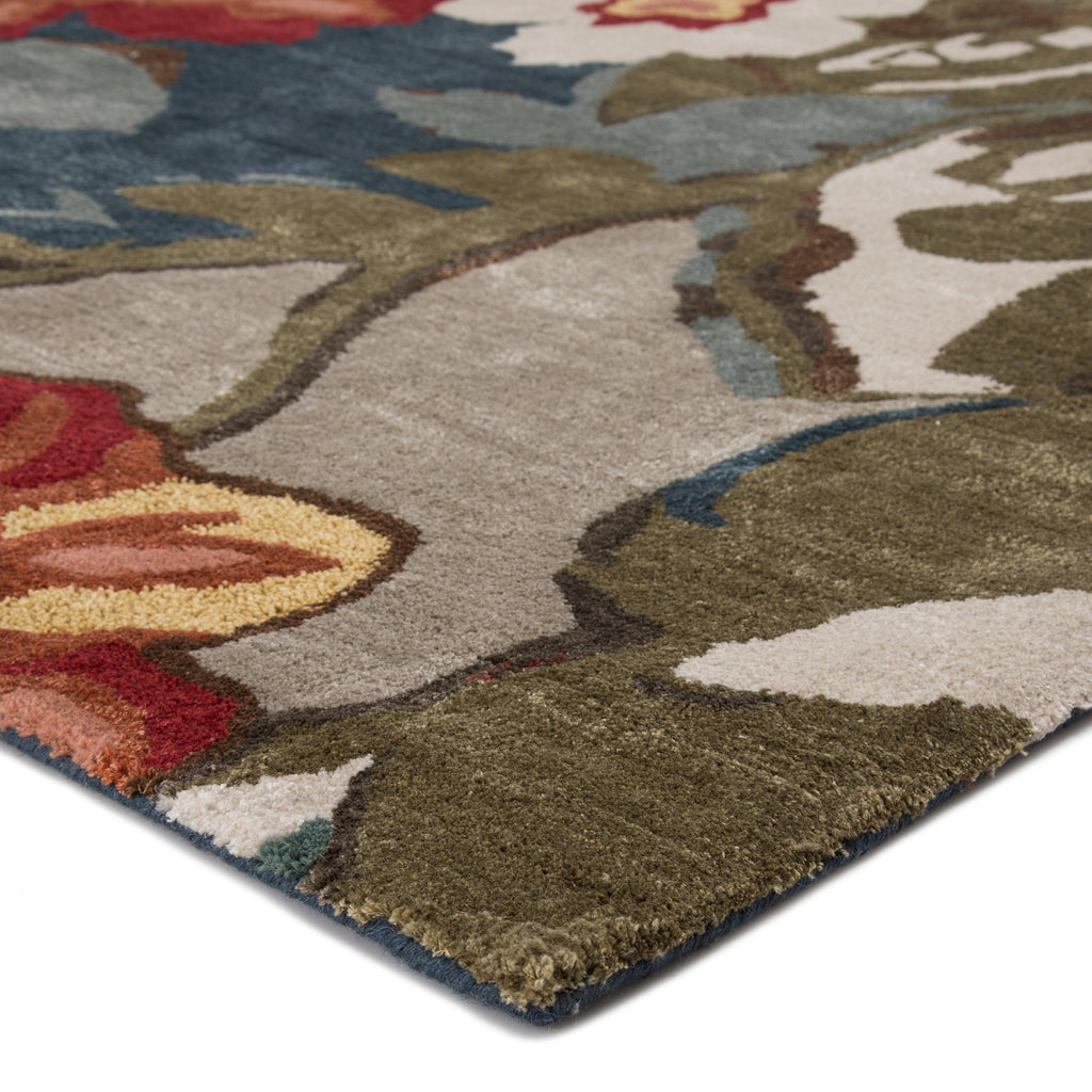 Jaipur Living Petal Pusher Handmade Floral Multicolor/ Gray Area Rug (8'X10')