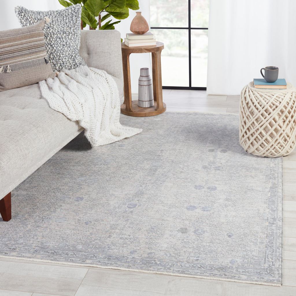 Jaipur Living Larkin Floral Light Gray/ Beige Runner Rug (3'X10')