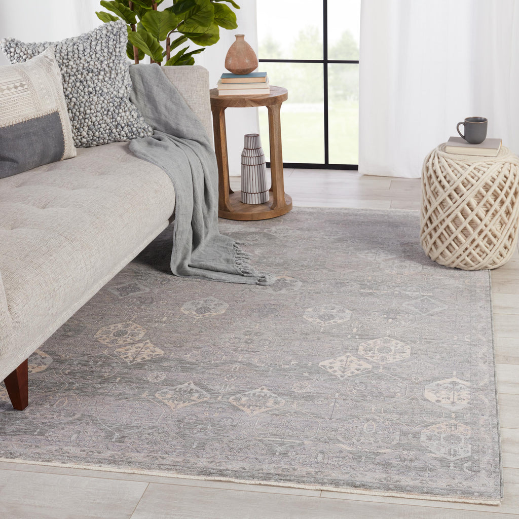 Jaipur Living Kiernan Trellis Gray/ Beige Area Rug (8'X10')