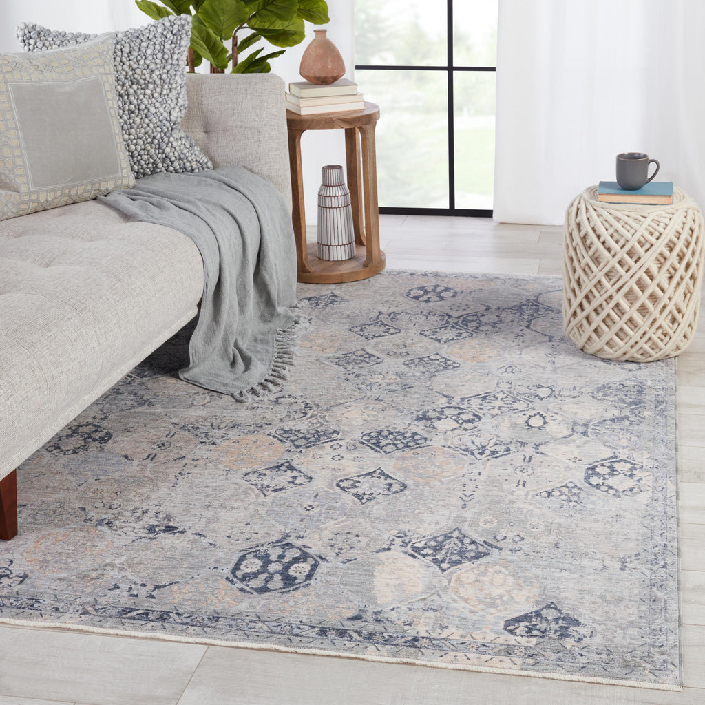 Jaipur Living Rune Trellis Gray/ Navy Area Rug (5'X8')