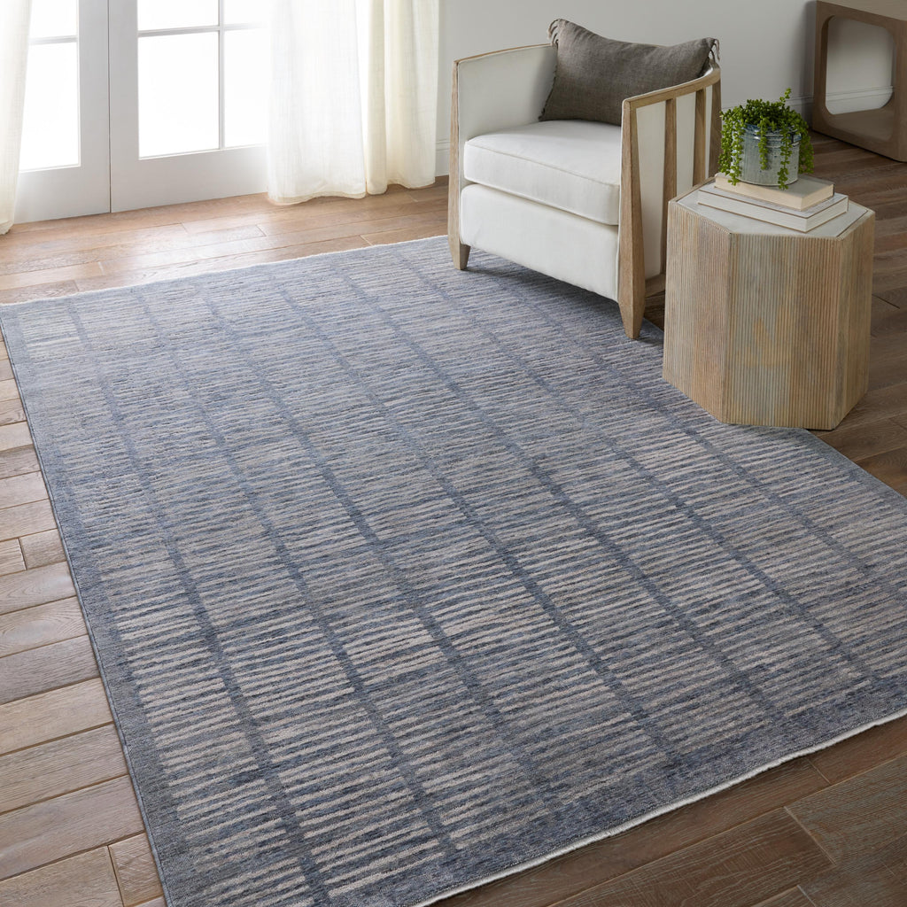 Jaipur Living Dounia Striped Blue/ Light Gray Area Rug (8'X10')