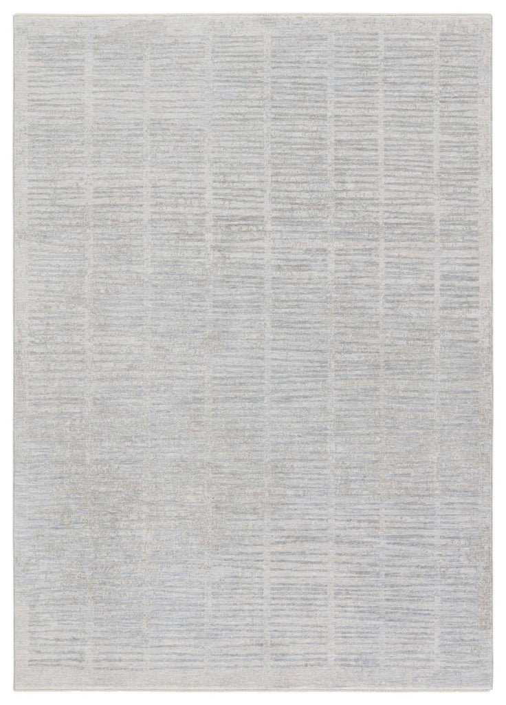 Jaipur Living Dounia Striped Light Gray/ Blue Runner Rug (3'X10')