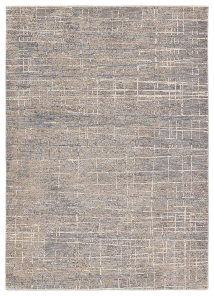 Jaipur Living Pinon Striped Silver/ Taupe Area Rug (5'X8')