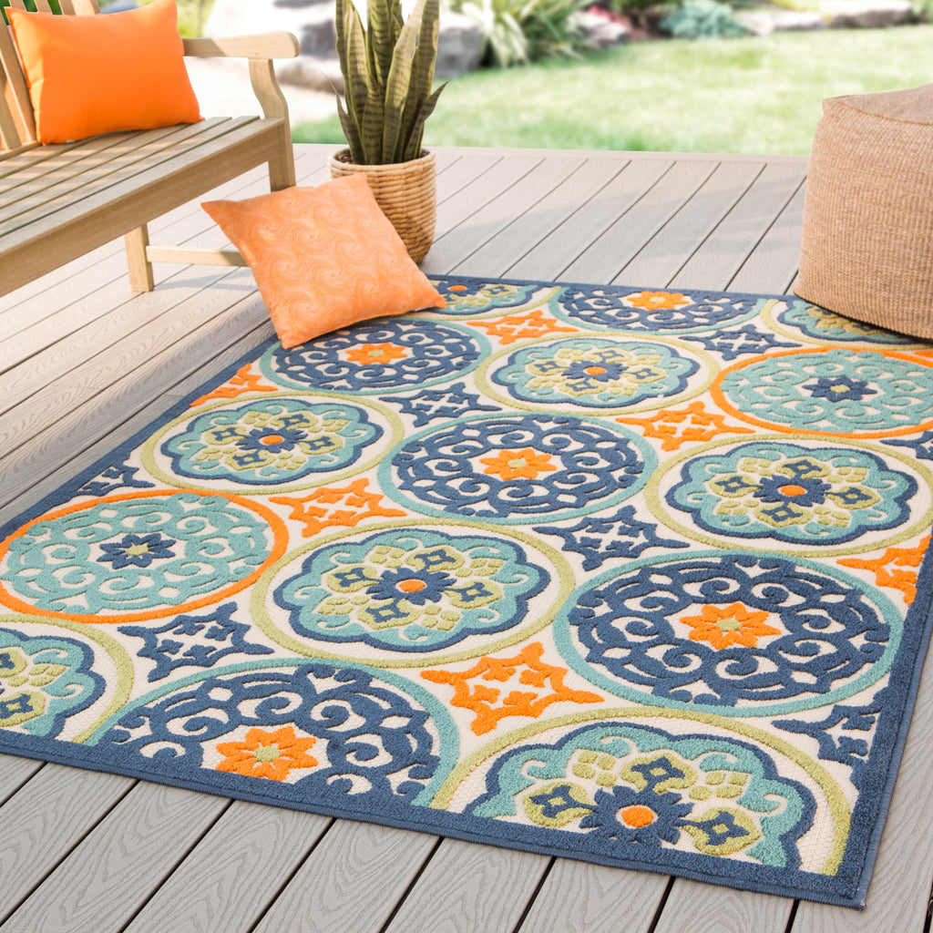 Jaipur Living Tela Indoor/ Outdoor Medallion Multicolor Area Rug (8'8"X11'10")