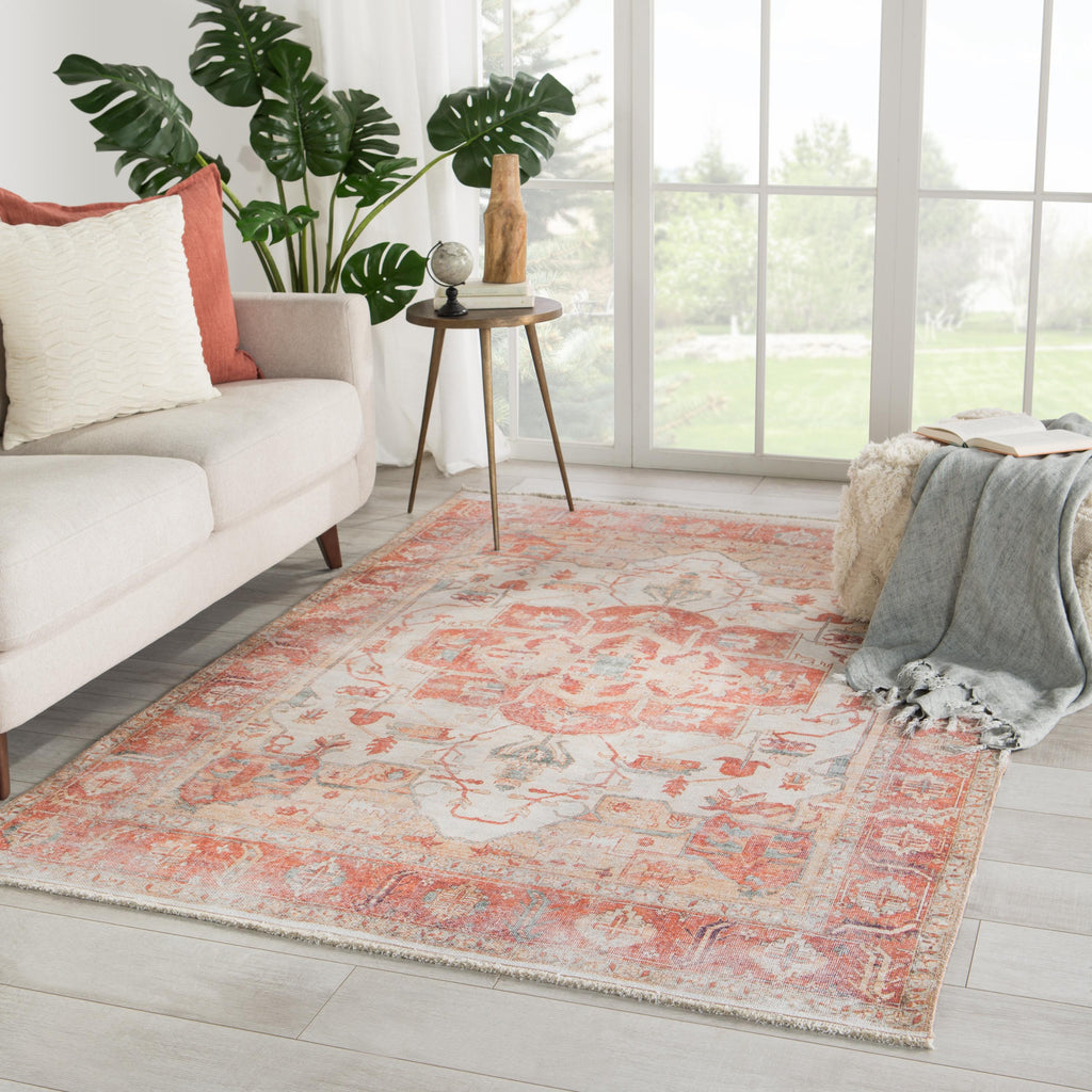 Jaipur Living Rhoda Medallion Orange/ Ivory Area Rug (8'10"X11'9")