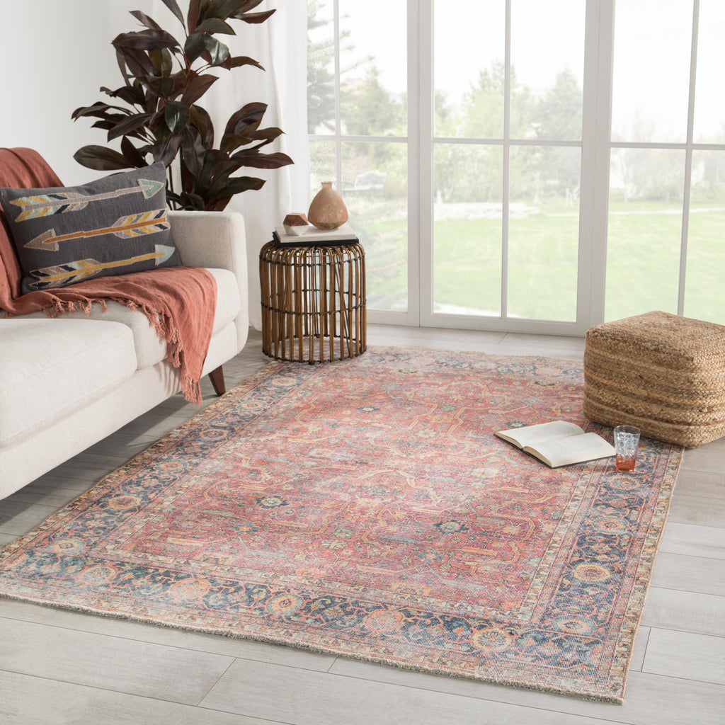 Jaipur Living Avonlea Oriental Blue/ Orange Area Rug (4'X6')