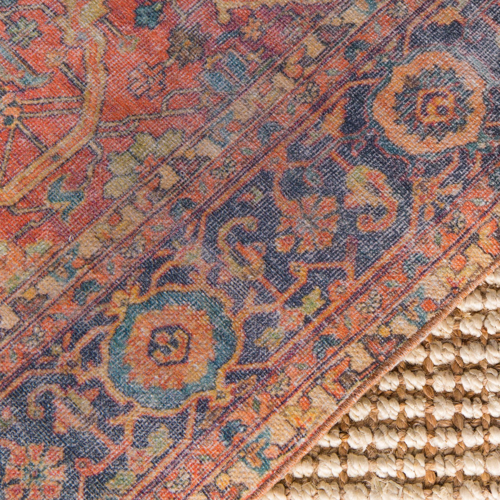 Jaipur Living Avonlea Oriental Blue/ Orange Area Rug (4'X6')