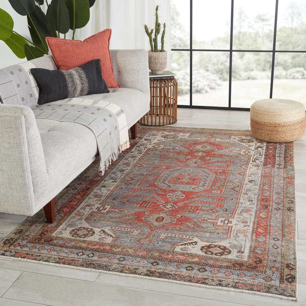 Jaipur Living Palazza Medallion Gray/ Orange Area Rug (10'X14')