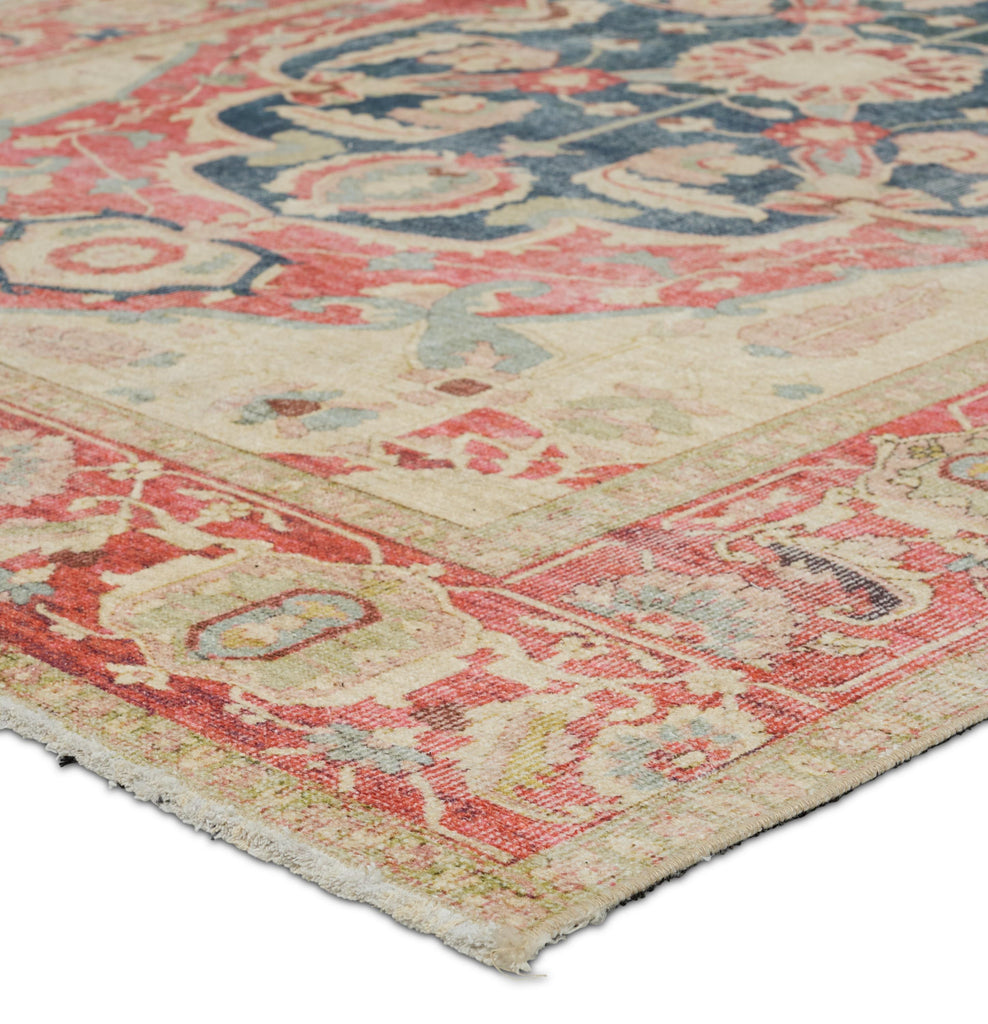 Jaipur Living Kadi Medallion Red/ Blue Area Rug (4'X6')