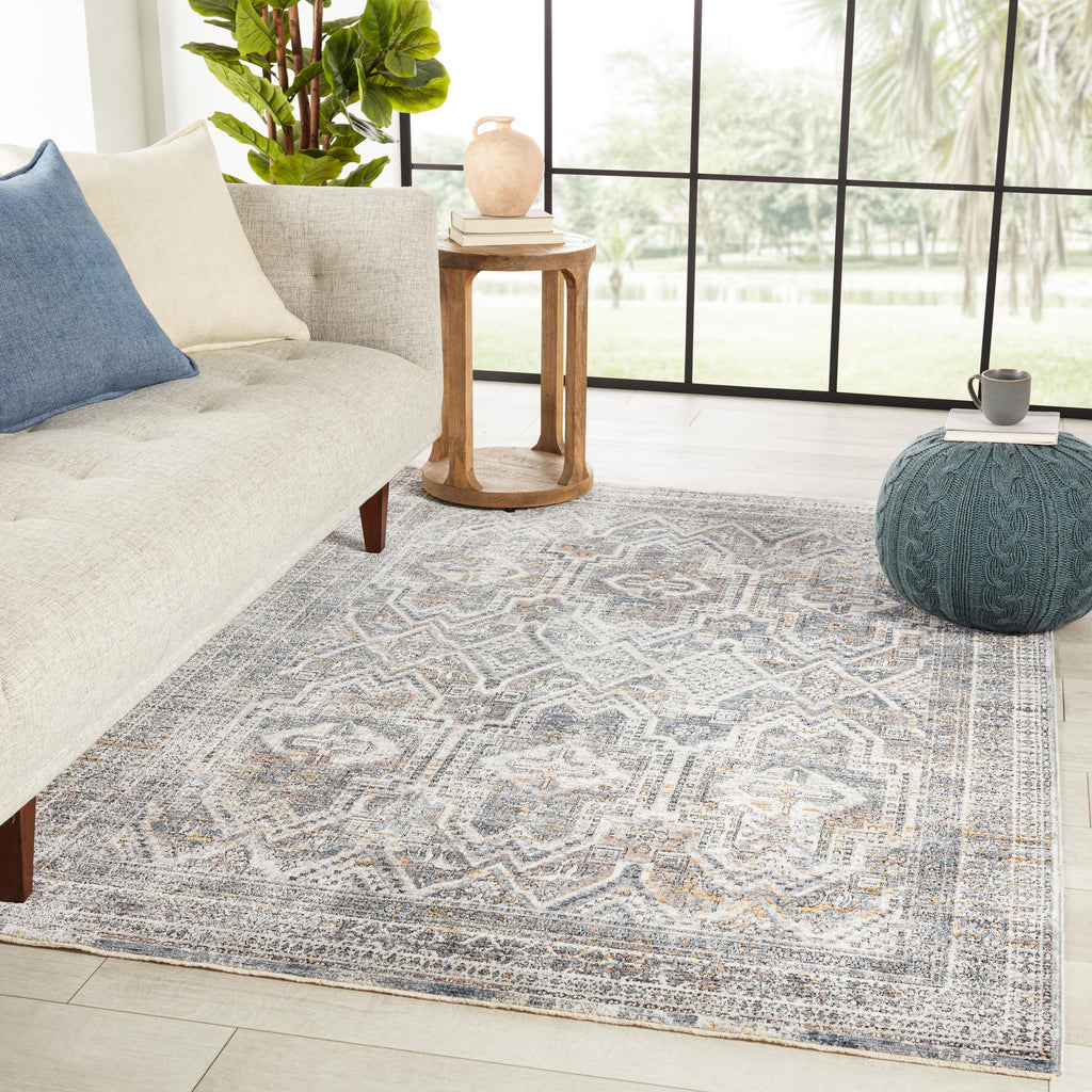 Jaipur Living Nala Medallion Blue/ Gold Runner Rug (3'X10')