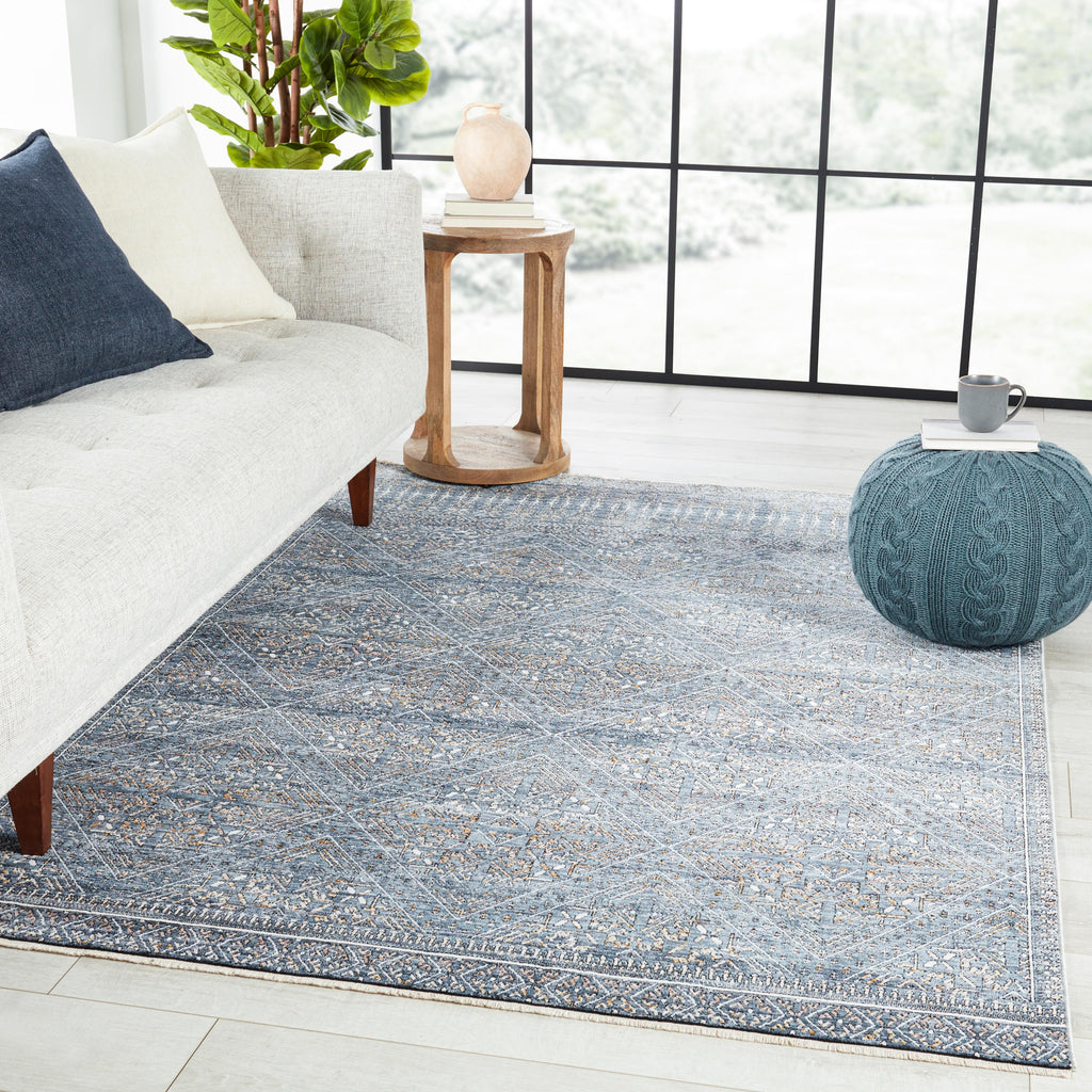 Jaipur Living Talos Trellis Blue/ Gold Area Rug (8'X10')