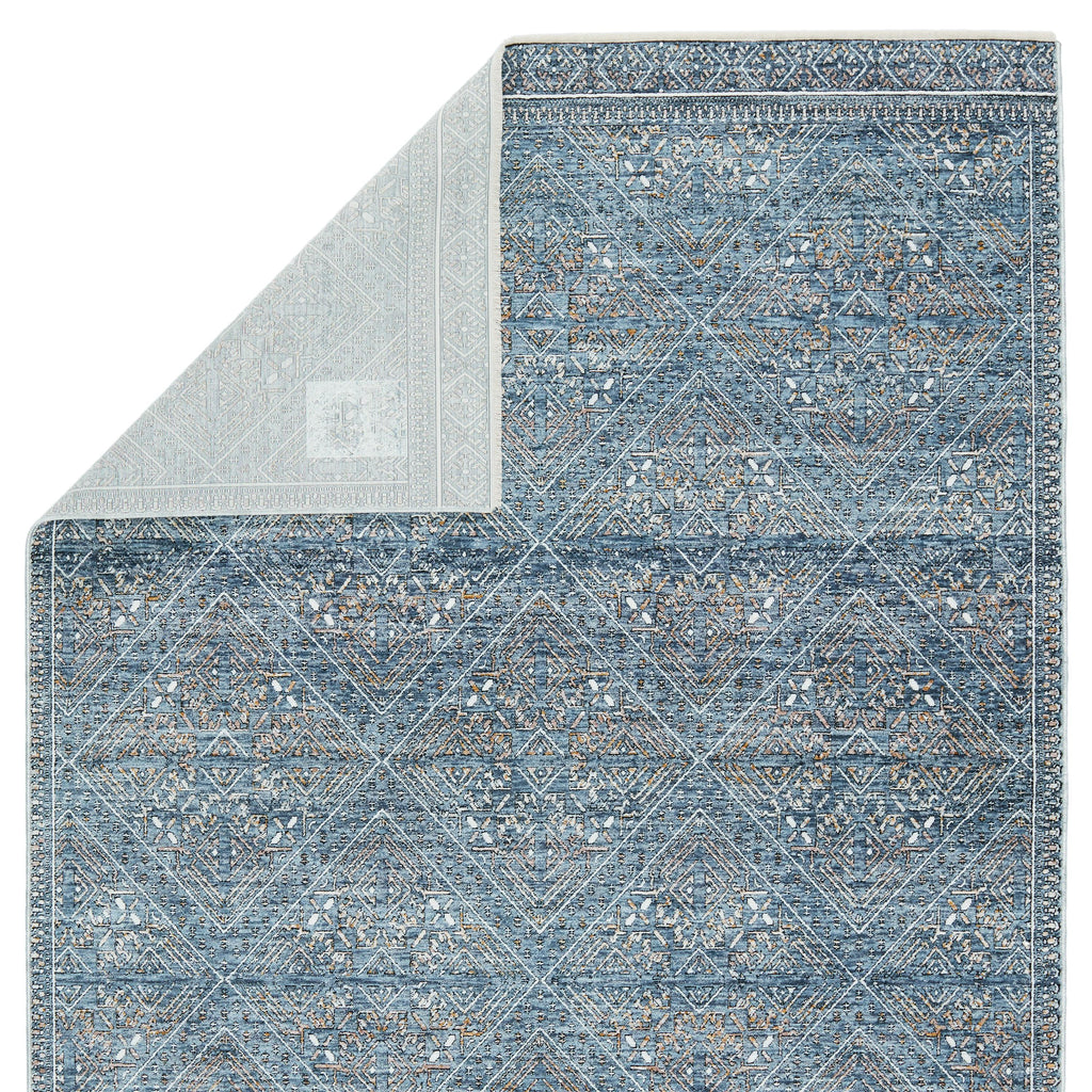 Jaipur Living Talos Trellis Blue/ Gold Runner Rug (3'X10')