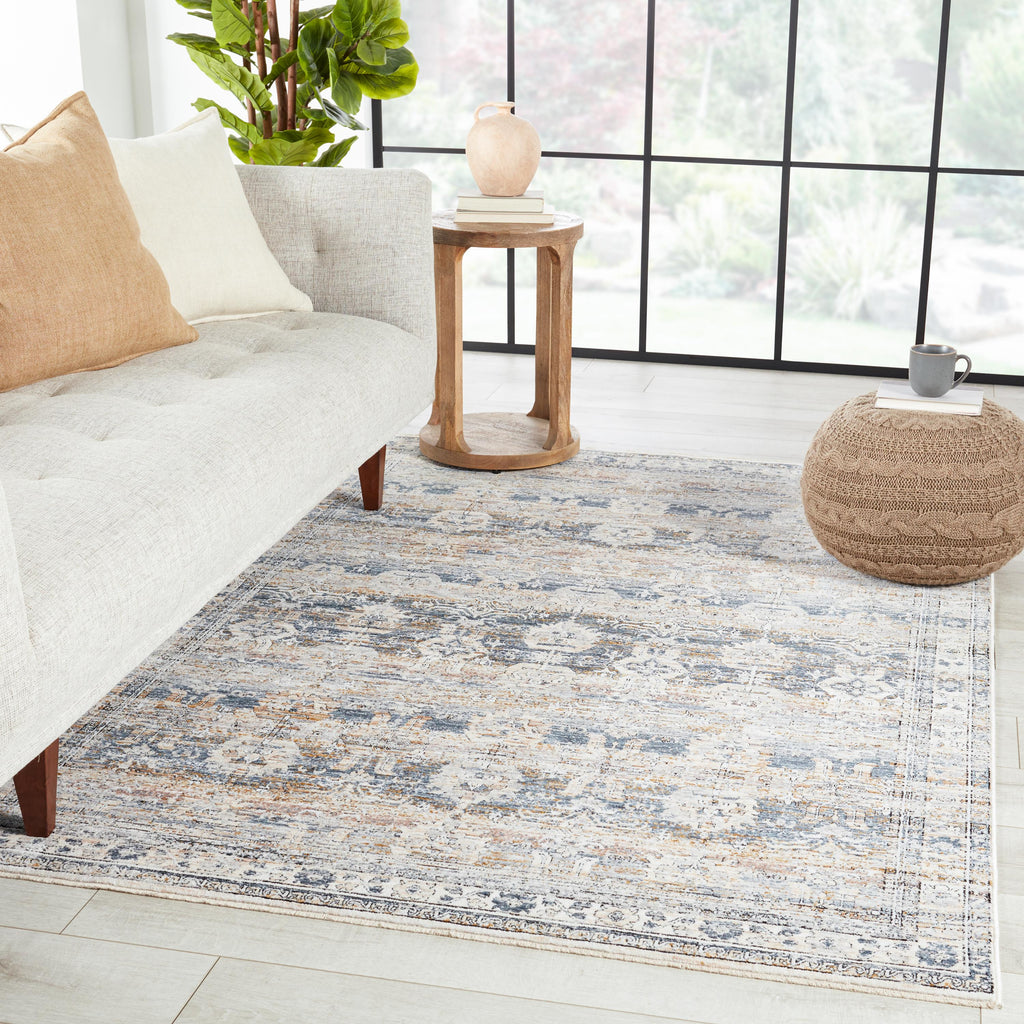 Jaipur Living Sora Damask Blue/ Gold Runner Rug (3'X10')