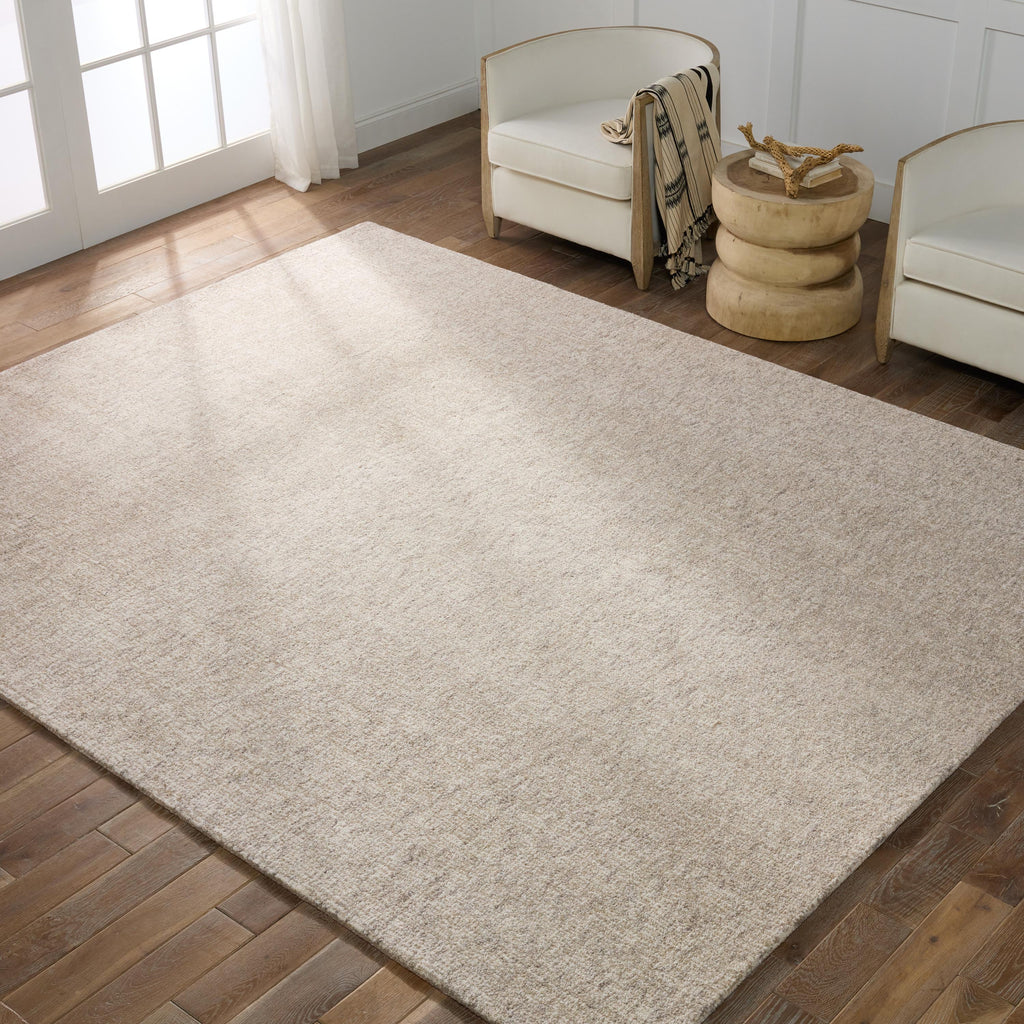 Jaipur Living Oland Handmade Solid Ivory/ Gray Area Rug (9'X12')