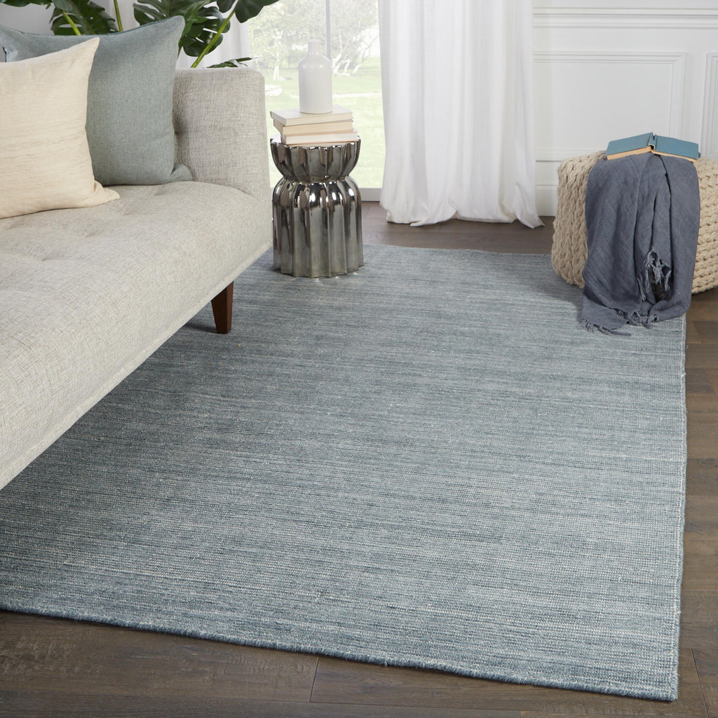 Jaipur Living Danan Handmade Indoor/ Outdoor Solid Blue/ Gray Area Rug (12'X15')