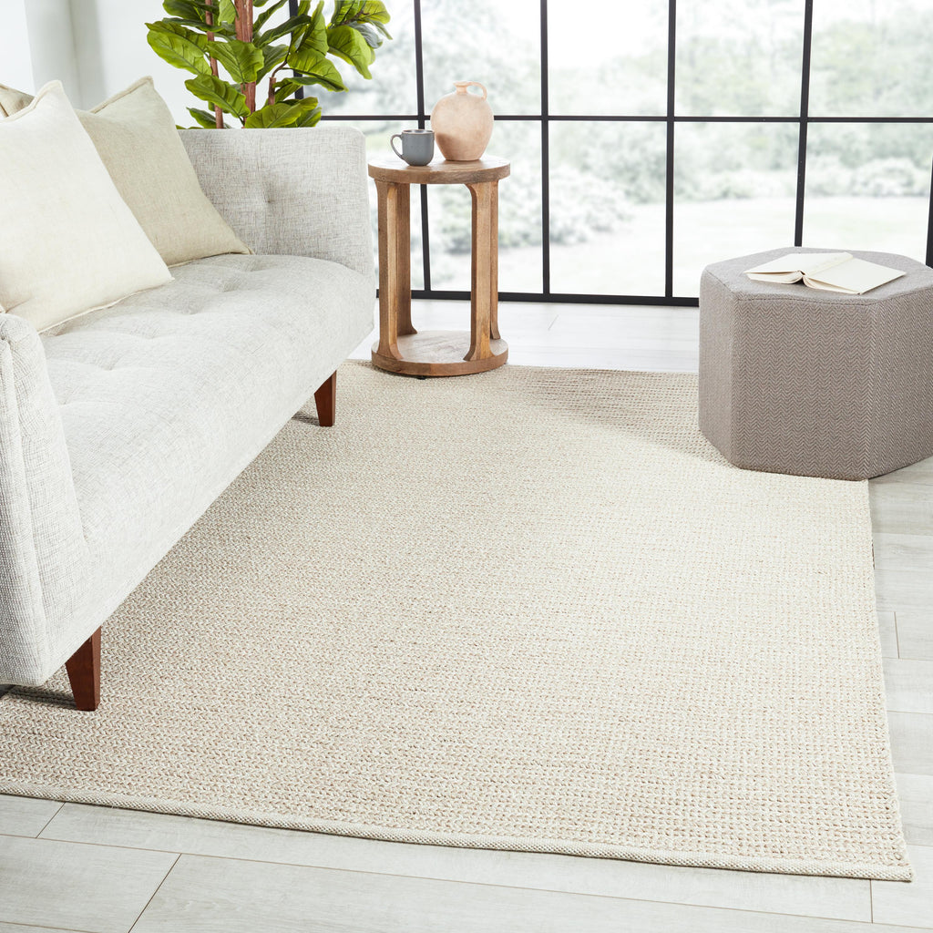 Jaipur Living Raynor Indoor/ Outdoor Solid Beige/ Ivory Runner Rug (2'6"X8')