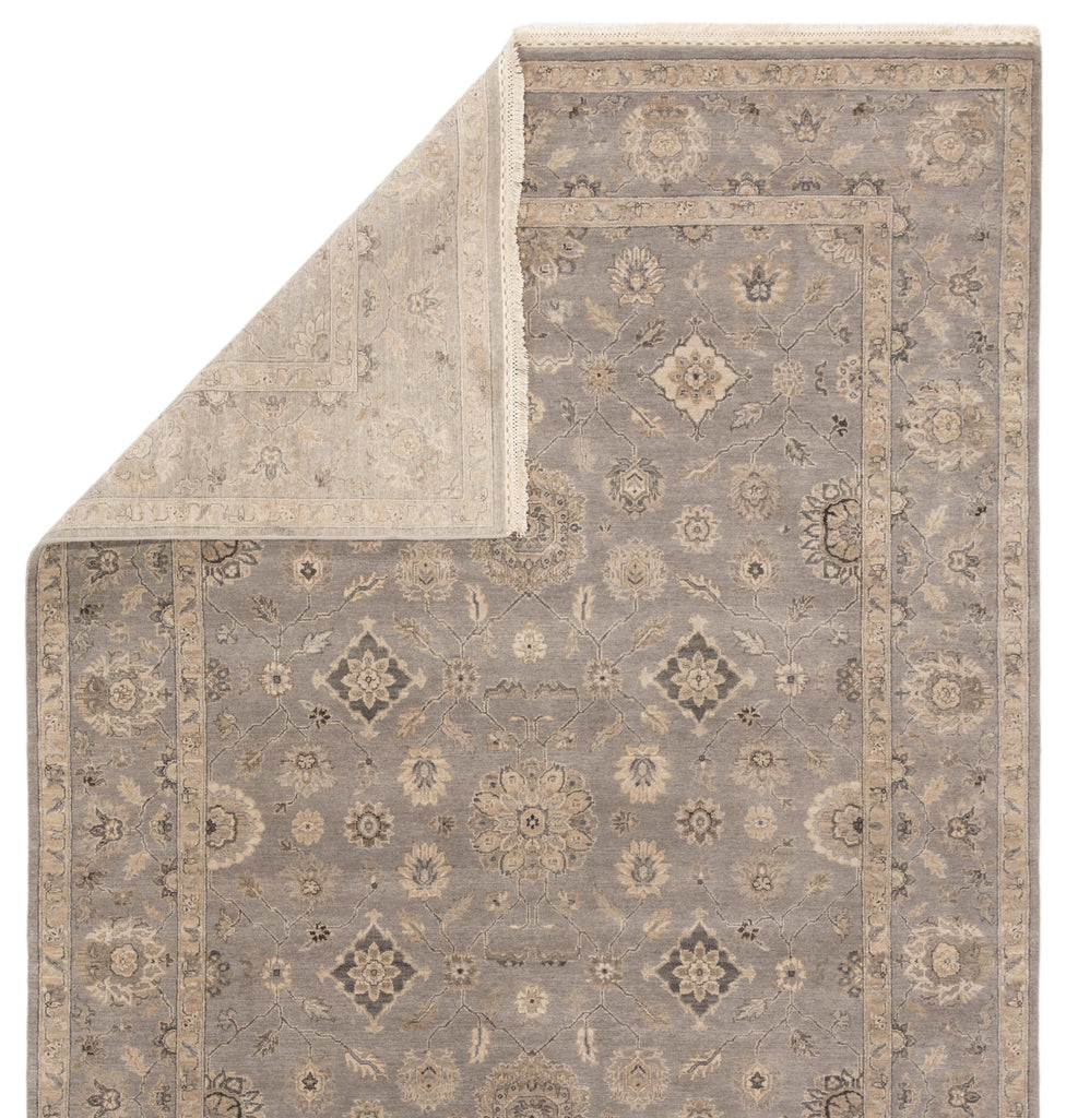 Jaipur Living Riverton Hand-Knotted Medallion Gray/ Tan Area Rug (9'X12')