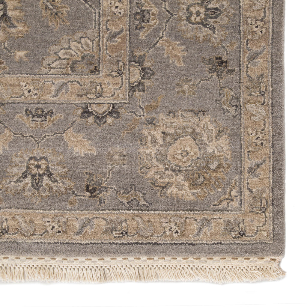 Jaipur Living Riverton Hand-Knotted Medallion Gray/ Tan Area Rug (9'X12')