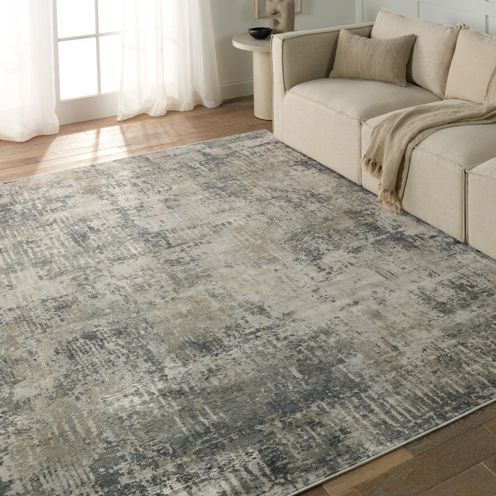 Jaipur Living Ezra Abstract Gray/ Beige Area Rug (9'2"X12')