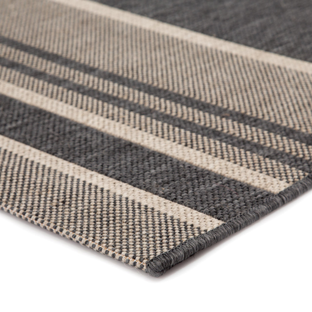 Jaipur Living Pilot Indoor/ Outdoor Striped Gray/ Beige Area Rug (2'X3'7")