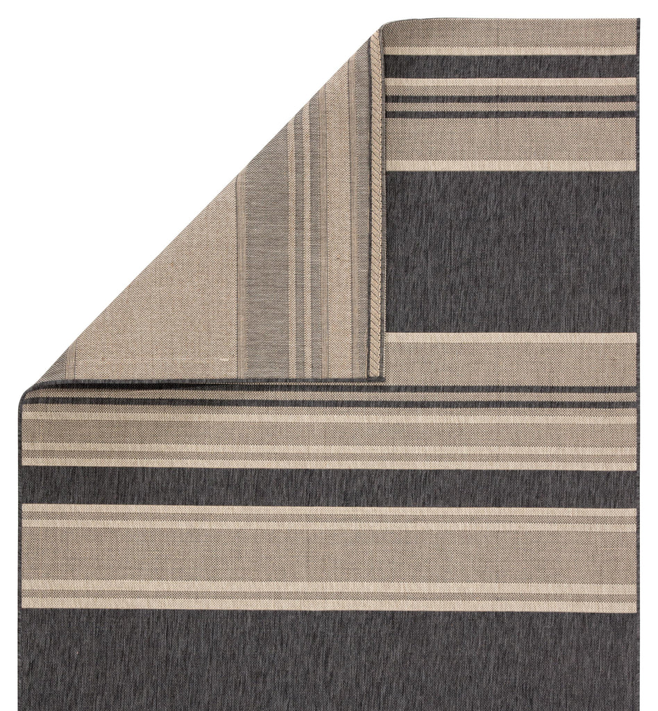 Jaipur Living Pilot Indoor/ Outdoor Striped Gray/ Beige Area Rug (2'X3'7")