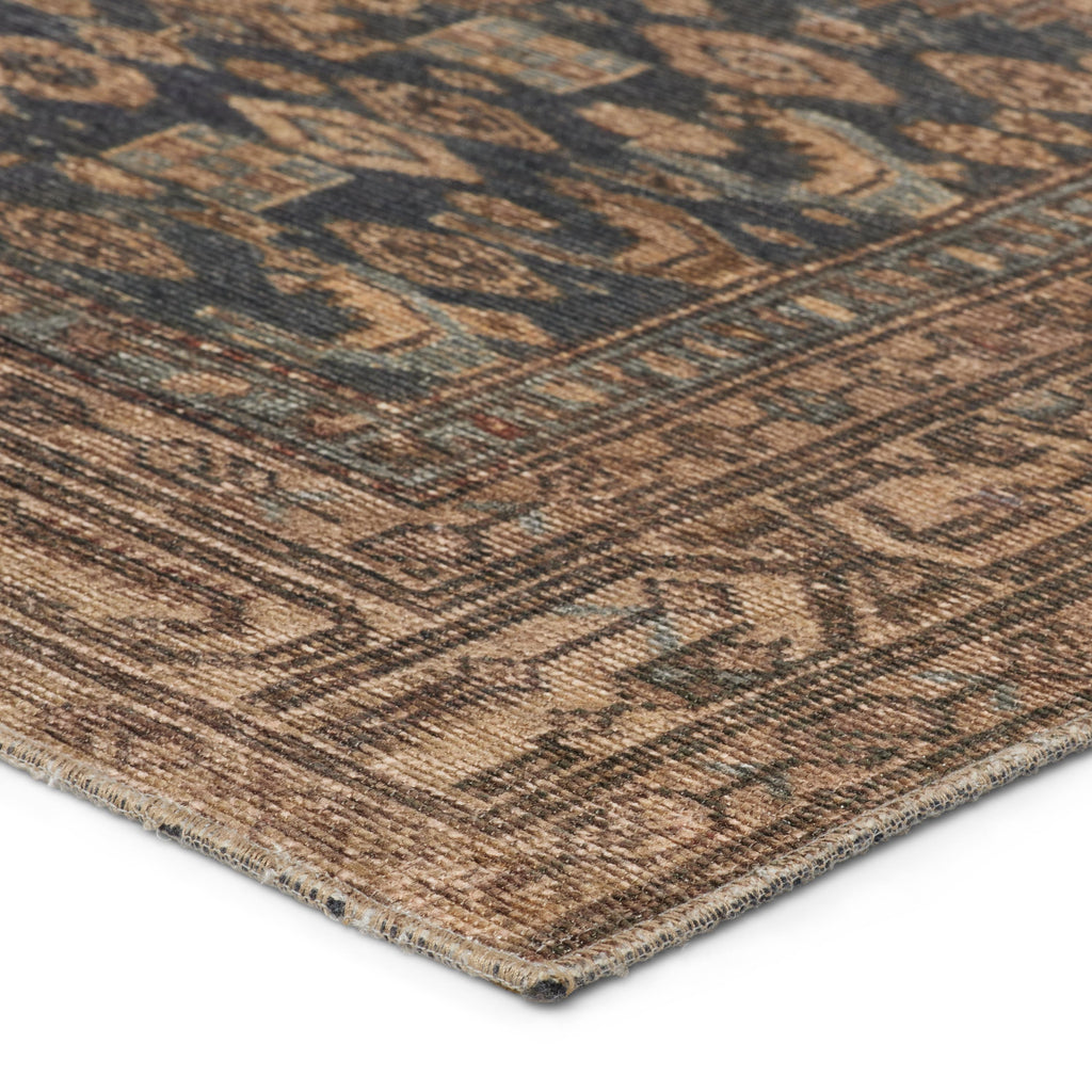 Jaipur Living Reeves Medallion Brown/ Blue Runner Rug (3'X8')