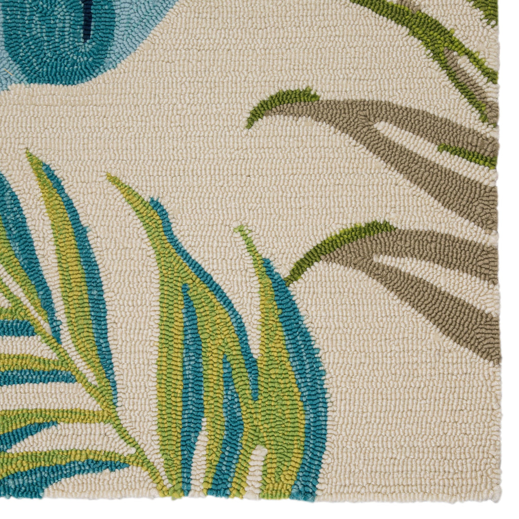 Jaipur Living Fraise Indoor/ Outdoor Floral Blue/ Green Area Rug (9'X12')