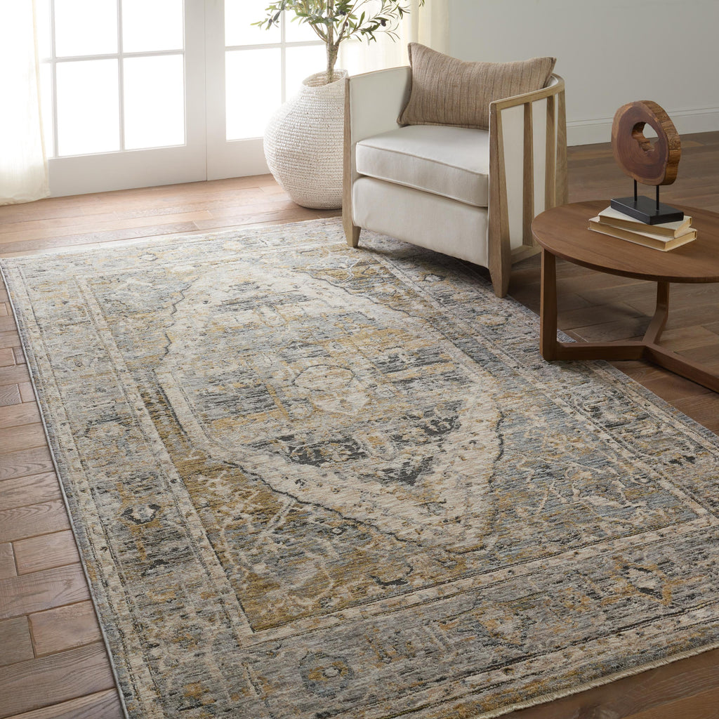 Jaipur Living Jamila Medallion Blue/ Beige Area Rug (5'X8')