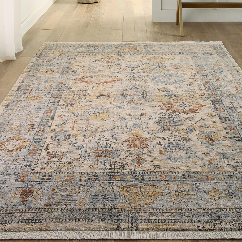 Jaipur Living Madison Floral Blue/ Beige Area Rug (4'X6')