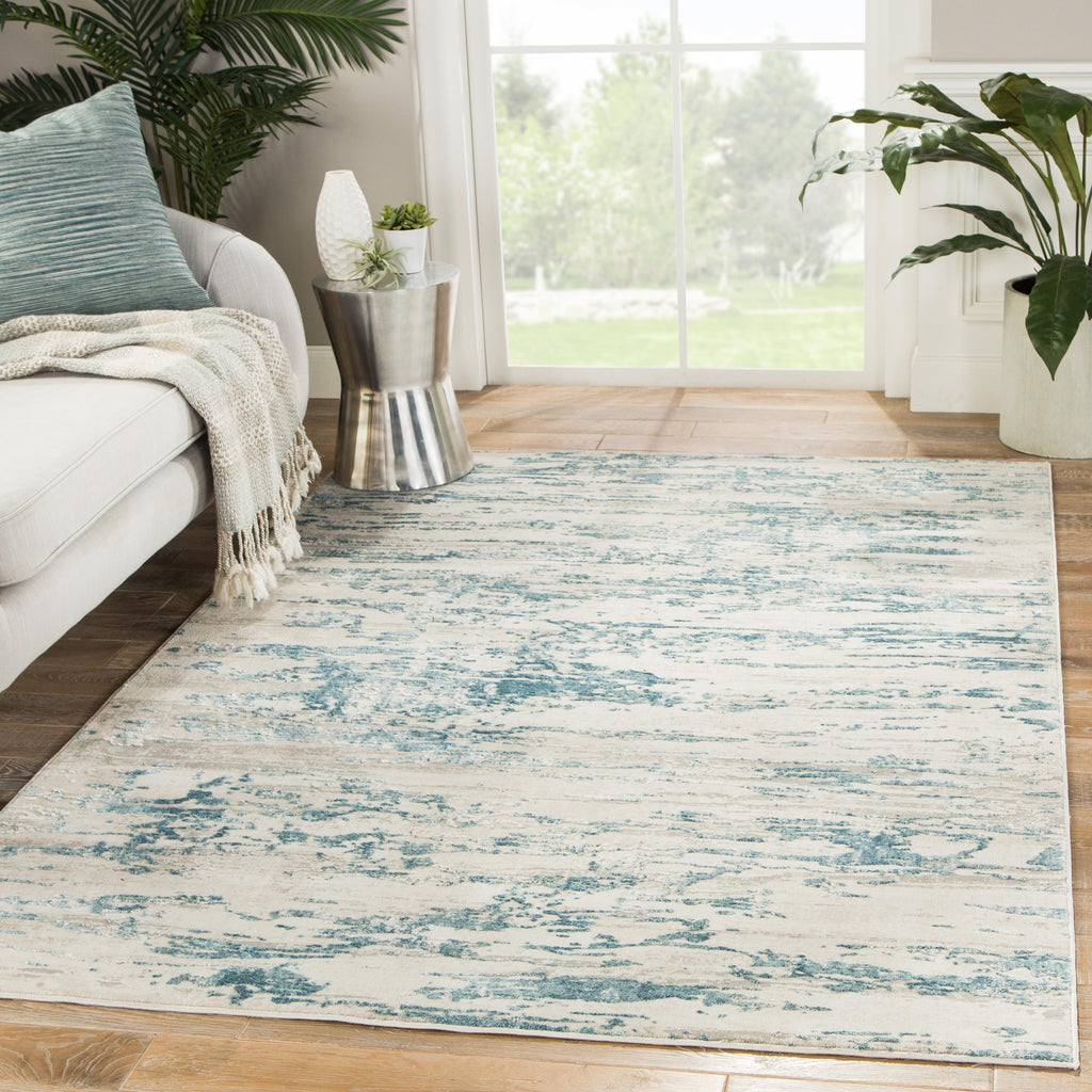 Jaipur Living Celil Abstract Ivory/ Blue Area Rug (8'X10')