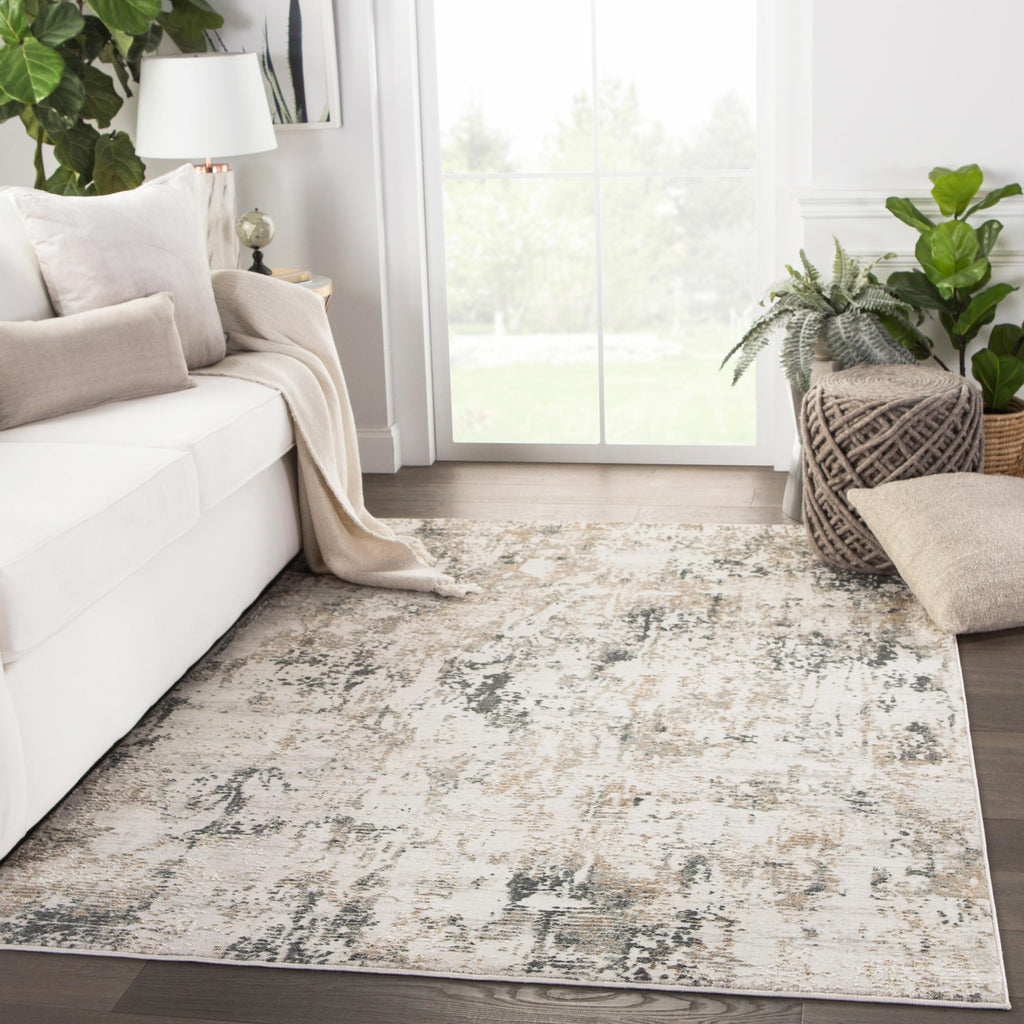 Jaipur Living Cassia Abstract Gray/ Gold Area Rug (11'10"X14')