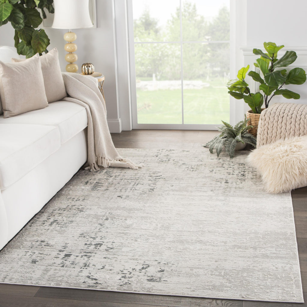 Jaipur Living Cian Abstract Gray/ Ivory Area Rug (10'2"X14')