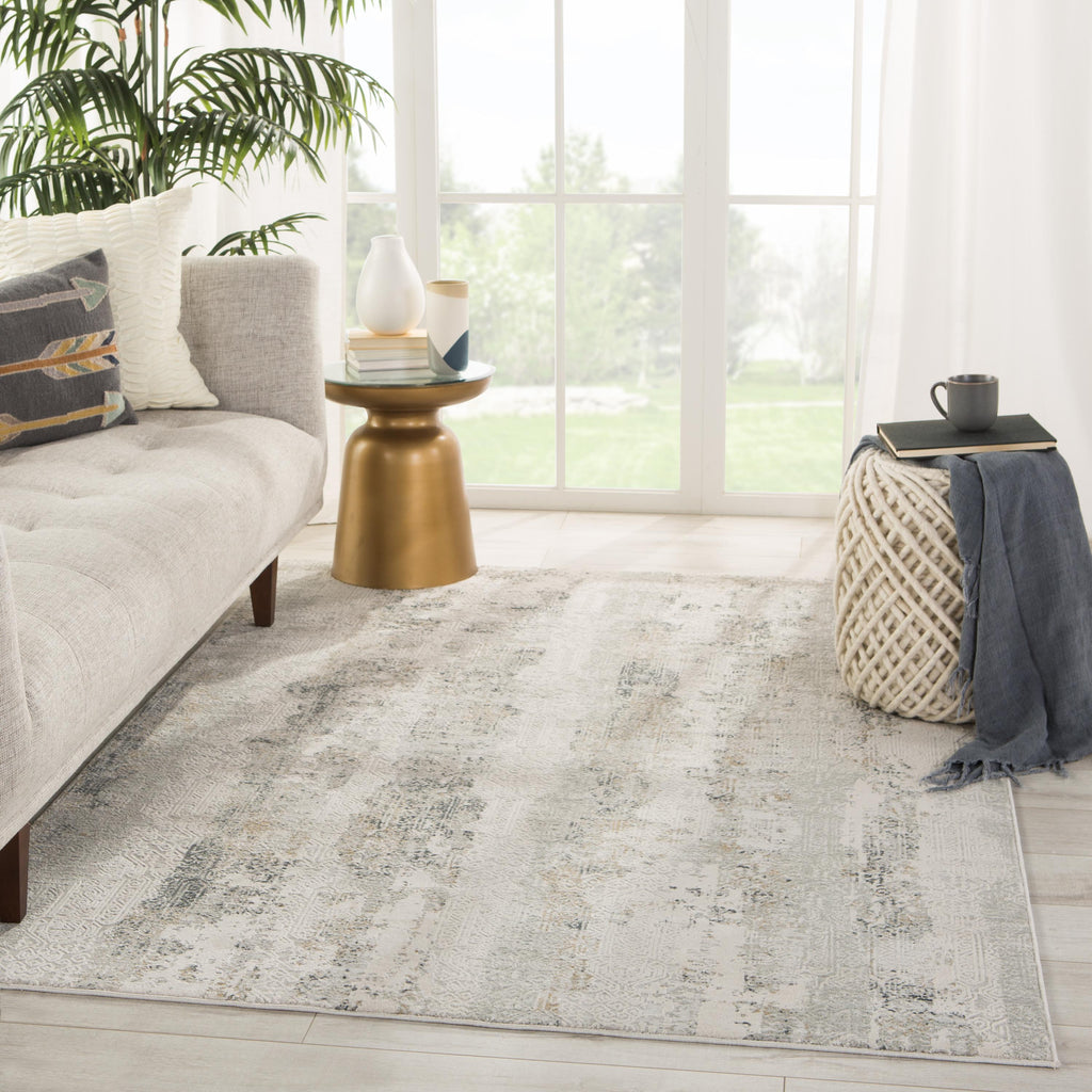 Jaipur Living Jaspal Tribal Gray/ White Area Rug (5'3"X7'6")