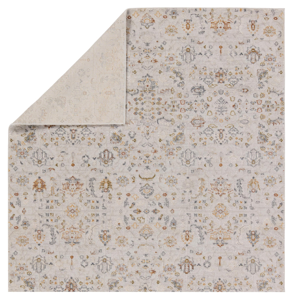 Jaipur Living Waverly Floral White/ Light Gray Area Rug (5'3"X7'6")