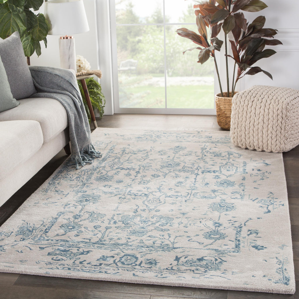 Jaipur Living Margate Handmade Oriental Light Gray/ Blue Area Rug (8'X10')