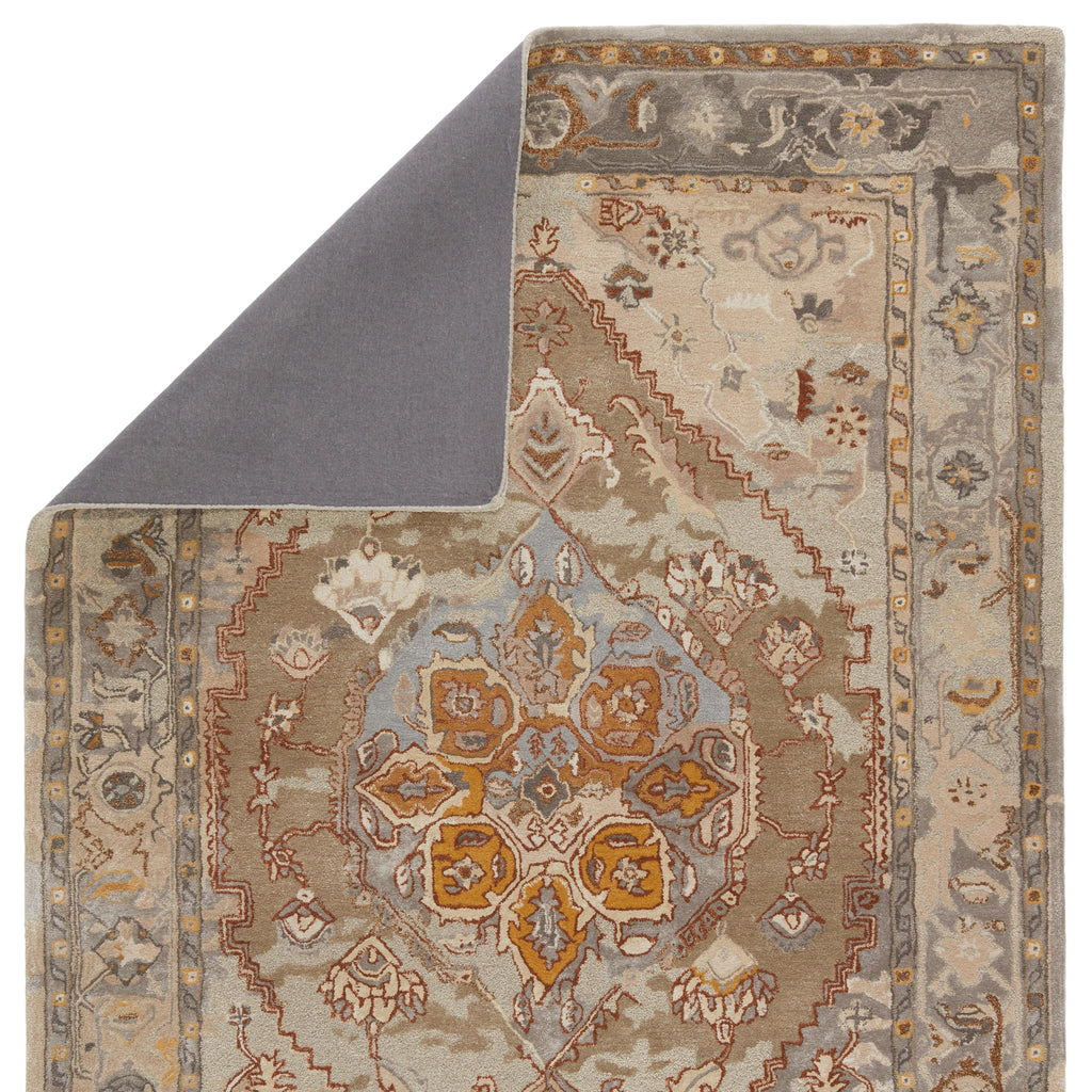 Jaipur Living Raisa Handmade Medallion Taupe/ Gold Area Rug (8'X10')