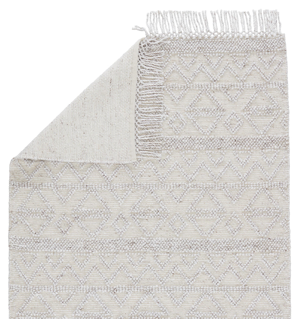 Jaipur Living Frise Indoor/ Outdoor Geometric Ivory/ Light Gray Area Rug (10'X14')