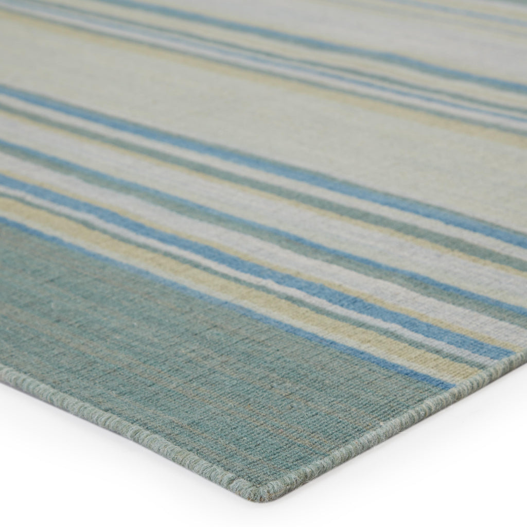 Jaipur Living Kiawah Handmade Striped Blue/ Turquoise Area Rug (4'X6')