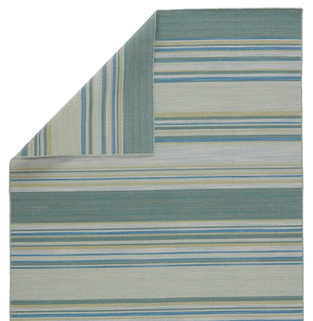 Jaipur Living Kiawah Handmade Striped Blue/ Turquoise Area Rug (4'X6')