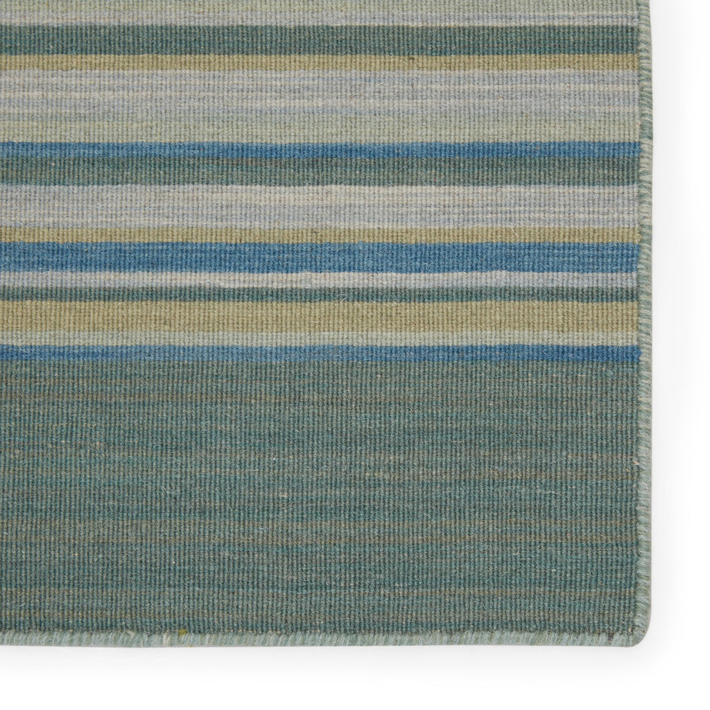 Jaipur Living Kiawah Handmade Striped Blue/ Turquoise Area Rug (4'X6')