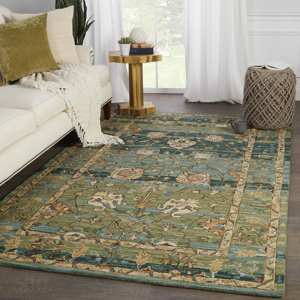 Vibe By Jaipur Living Ahava Handmade Oriental Green/ Blue Area Rug (5'X8')