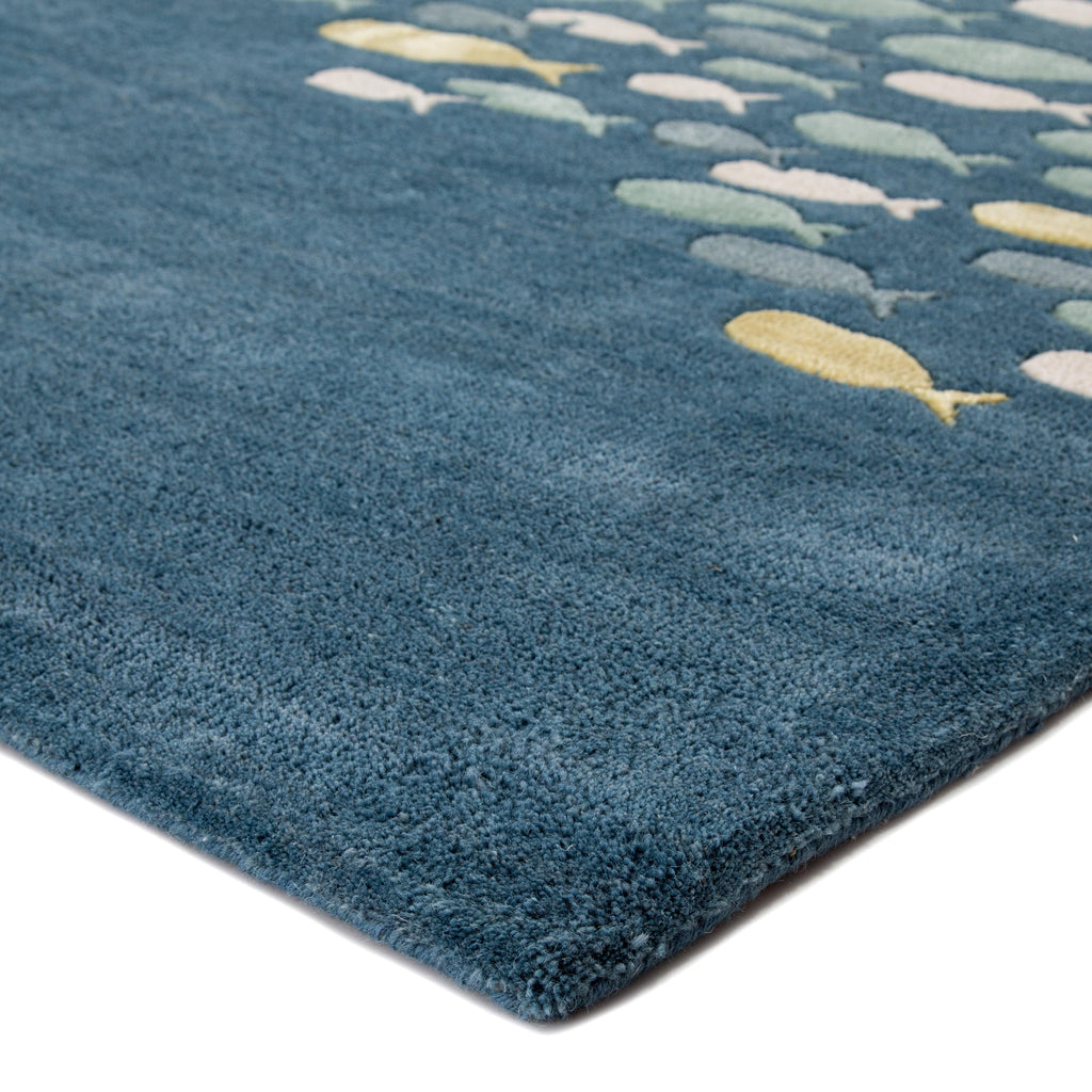 Jaipur Living Schooled Handmade Animal Pattern Blue/ Gray Runner Rug (2'6"X8')