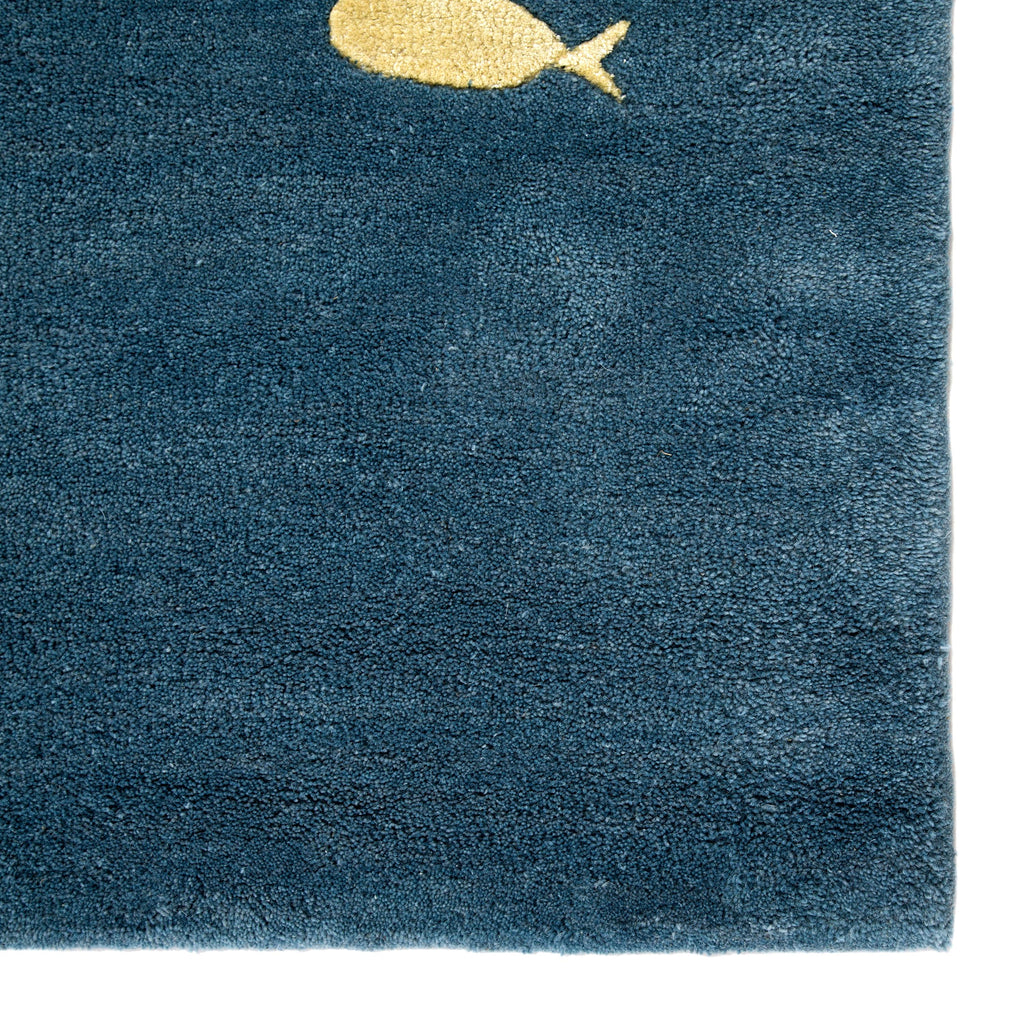 Jaipur Living Schooled Handmade Animal Pattern Blue/ Gray Runner Rug (2'6"X8')