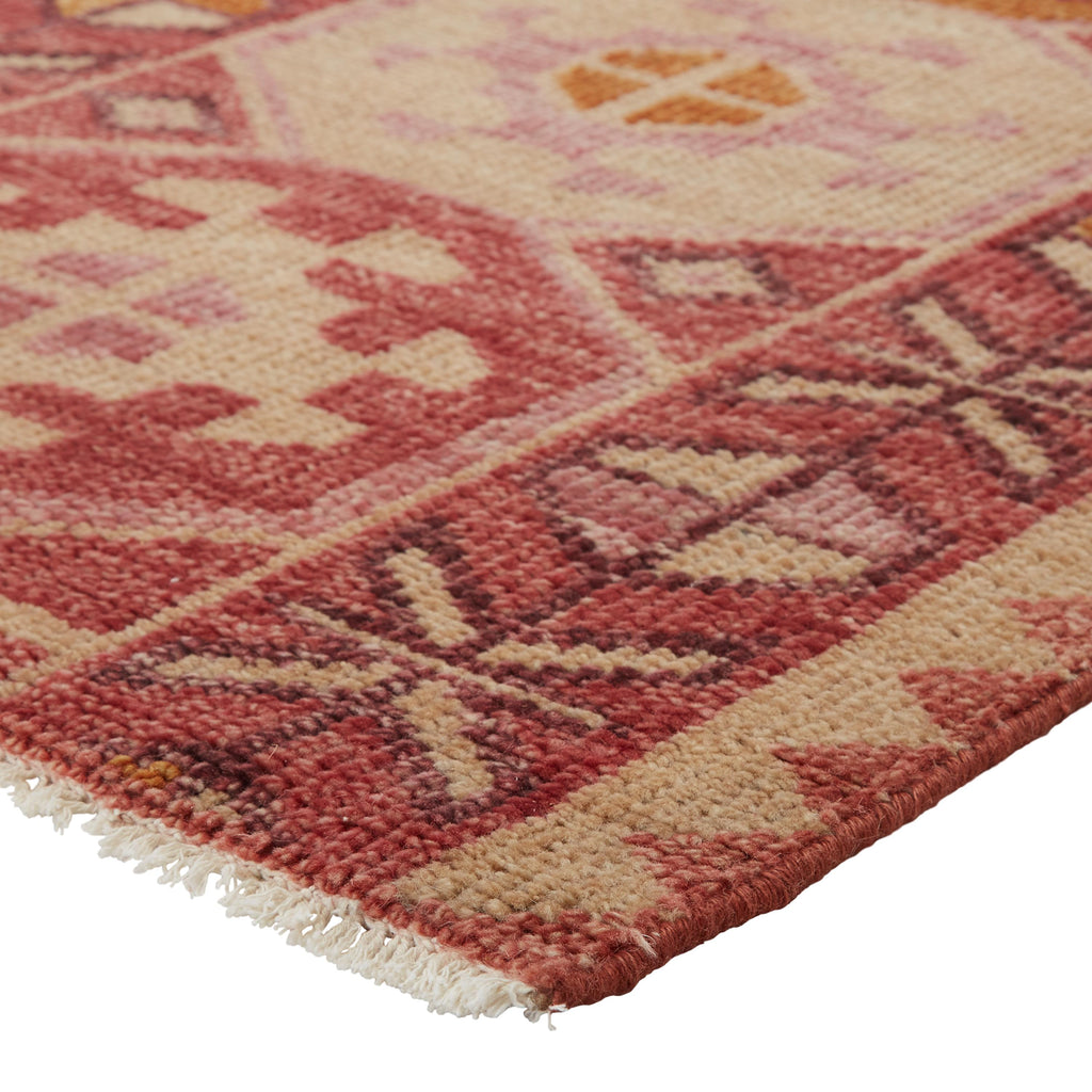 Jaipur Living Zetta Hand-Knotted Medallion Pink/ Cream Runner Rug (2'6"X8')