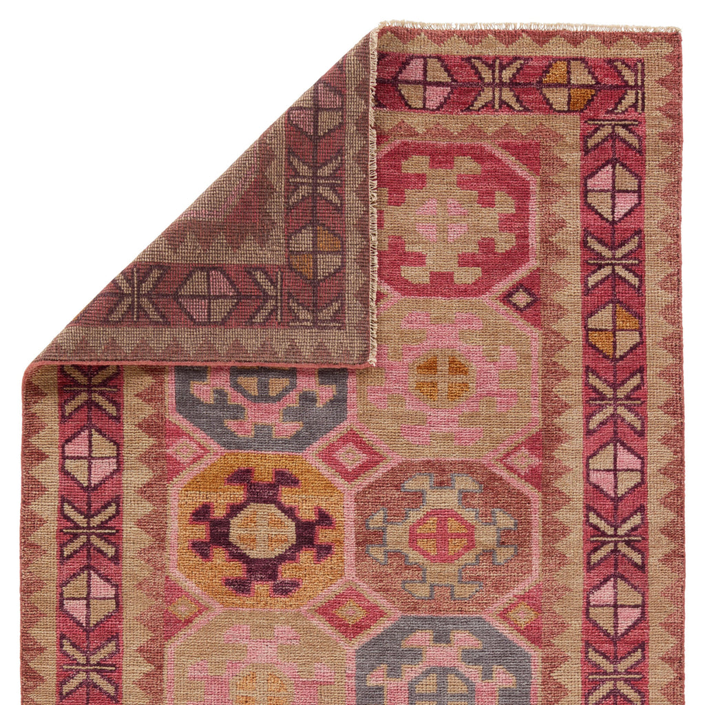 Jaipur Living Zetta Hand-Knotted Medallion Pink/ Cream Area Rug (5'X8')