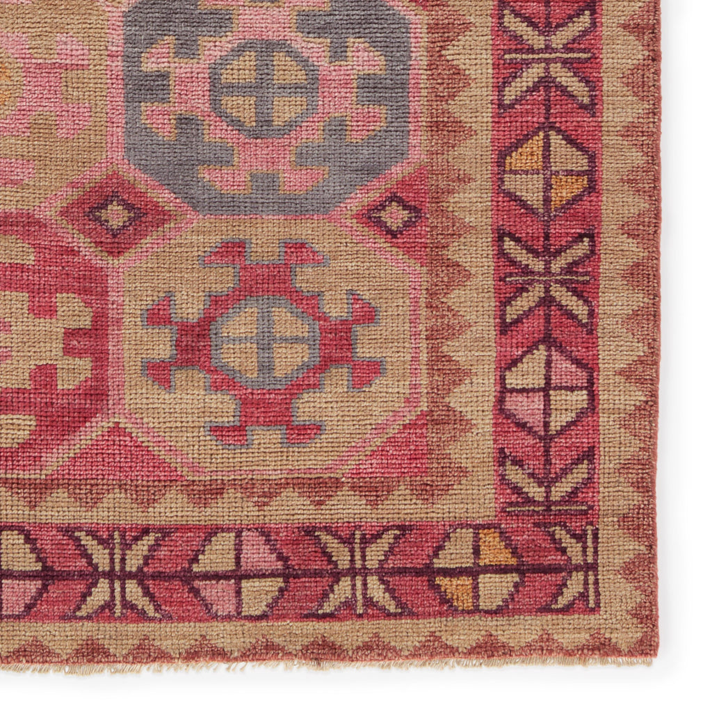 Jaipur Living Zetta Hand-Knotted Medallion Pink/ Cream Area Rug (5'X8')