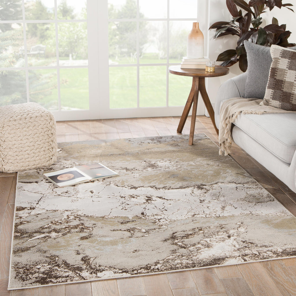 Jaipur Living Cisco Abstract Gray/ Brown Area Rug (6'7"X9'6")